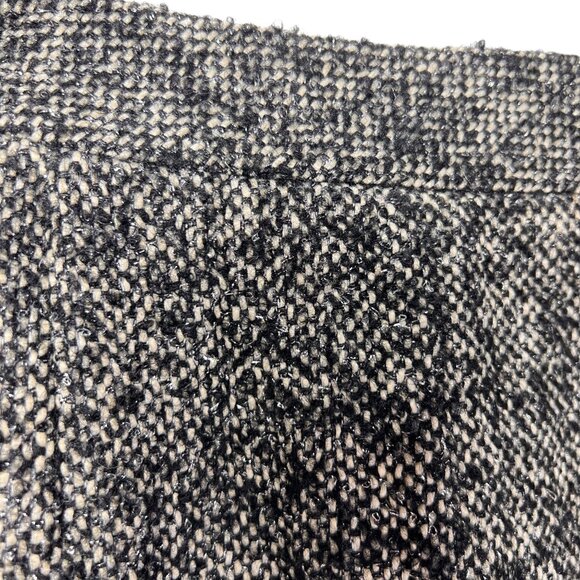 NWT Coldwater Creek Tweed Shimmer Pencil Skirt Black White Metallic Sparkles 10P - Picture 5 of 12